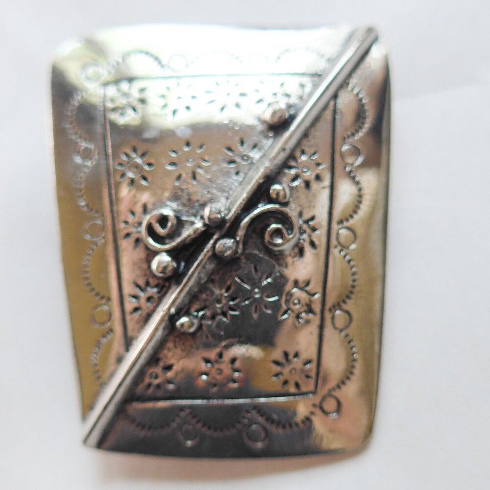 Rectangular Engraved Silver Toned Bolo Tie - image 2